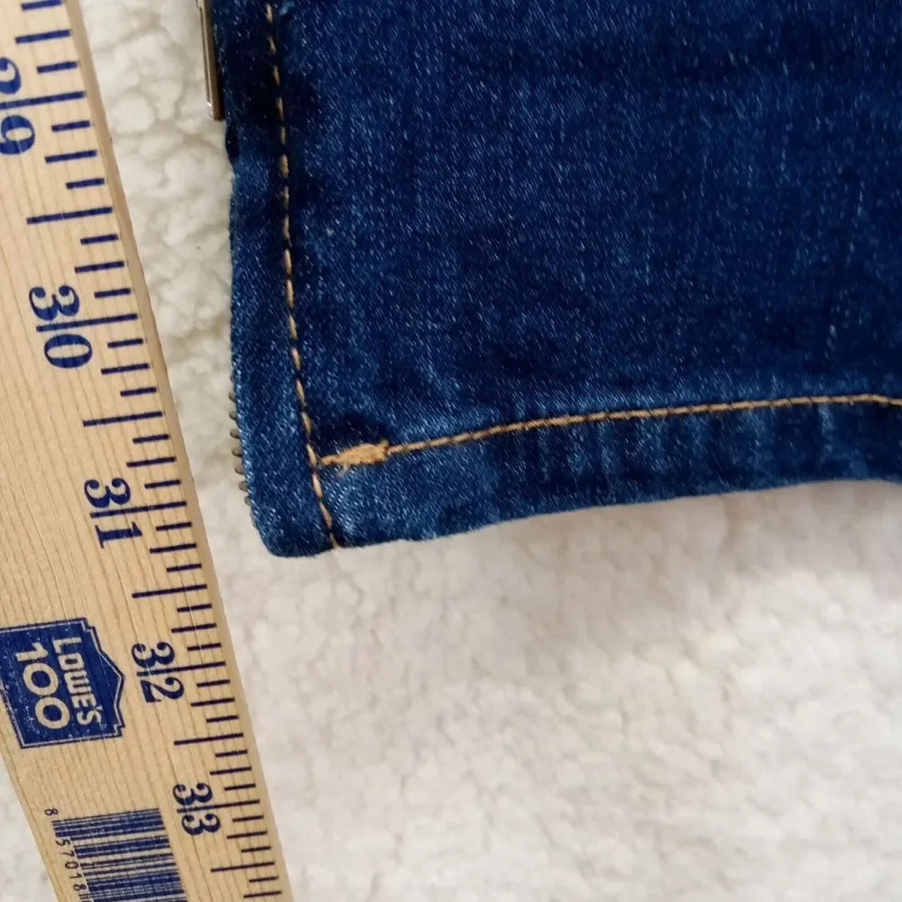 Fashion Nova Men‎ Jeans 30x32 Zip Ankles Straight Dark Demin Cotton Blend